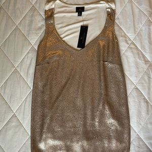 Gold Sequin Sleeveless Top